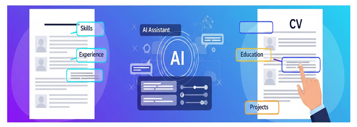 AI assisting with drafting CV sections